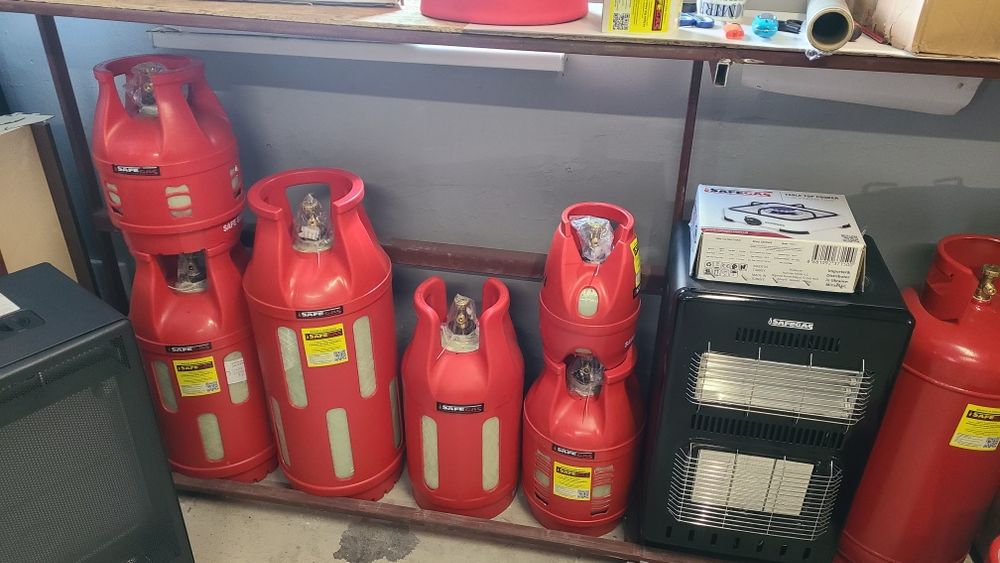 Газові балони  SAFEGAS ,плити ,газові обігрівачі, комплектуючі