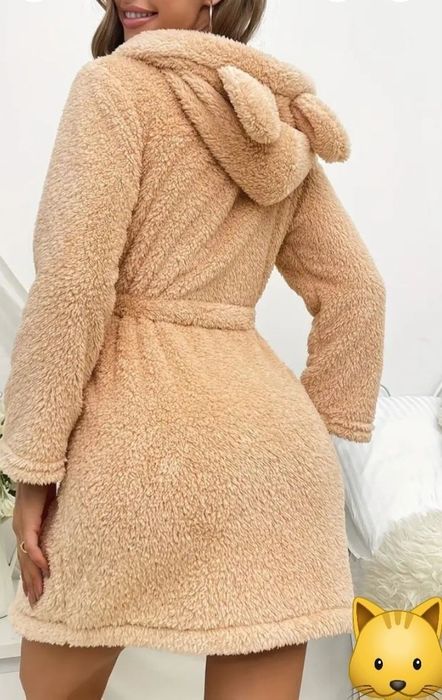 Плюшевые халатик с ушками  и секси  комбинезон