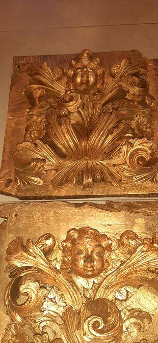 Fragmento Barroco em Talha Século XVlll Medidas  45 X 40CM