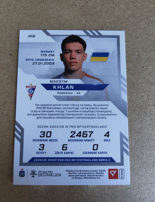 Karta podstawowa Górnik Zabrze