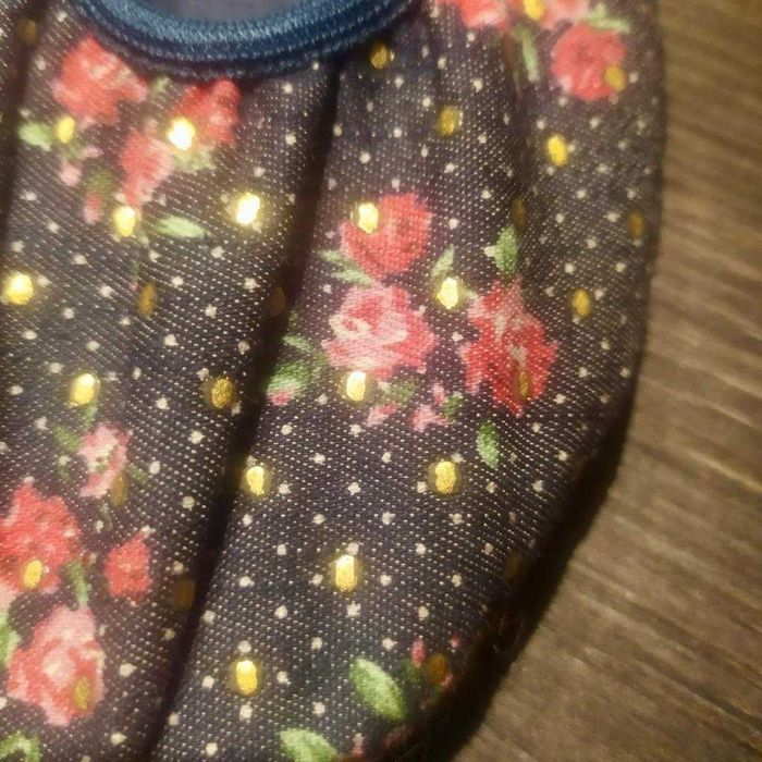 Sandálias Luna Llena - Tamanho 39, Azul Marinho com Padrão de Flores