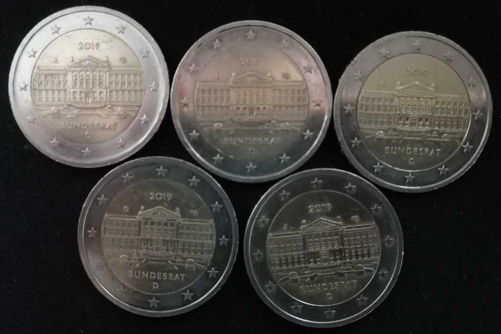 2 euro - zestaw Niemcy 2019