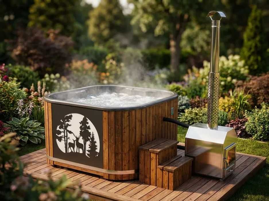 Balia kwadratowa, jacuzzi, hydromasaż, dostawa balii