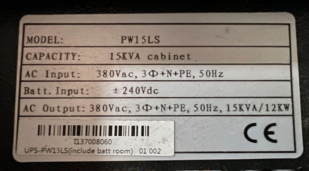 ІБП EVER EXCEED 15 kva/12 kw 3ф