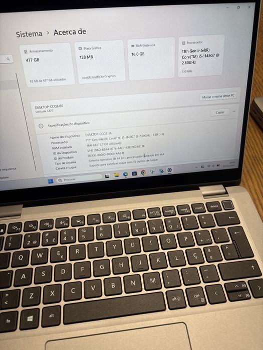 Portátil DELL i5 11ª Gen | 16GB RAM | 512GB | Touchscreen