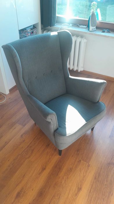 Fotel uszak IKEA szary BDB stan