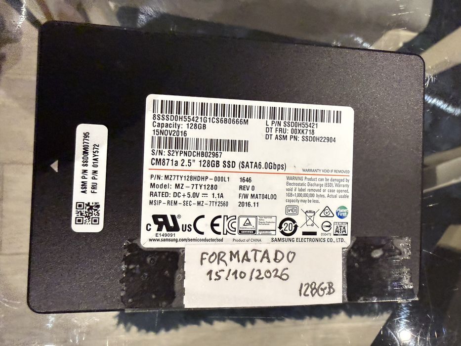 Disco sata SSD da Samsung - 128GB