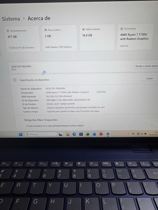 Lenovo Flex 5 Touch ryzen 7