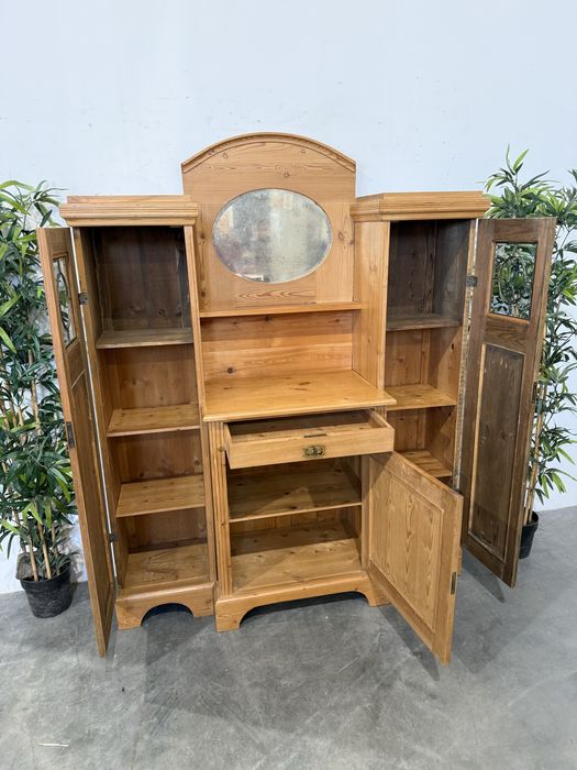 Piękny sosnowy kredens bufet lustro lite drewno super stan wysyłka