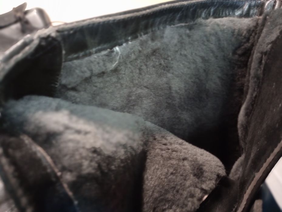 Buty Skóra Futro też od spodu cecha wewnątrz MO PRL  unikat eksponat