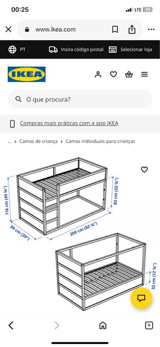 Cama IKEA como nova com colchão incluido