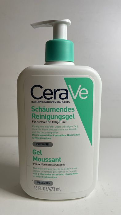 CeraVe OCZYSZCZAJĄCY ŻEL DO MYCIA DO SKÓRY NORMALNEJ I TŁUSTEJ, 473ml (136)