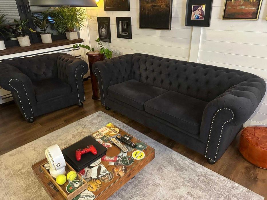 Sofa i fotel chesterfield