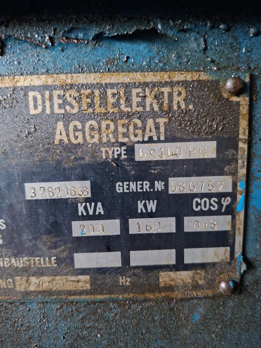 Agregat przemysłowy spalinowy 200 kW