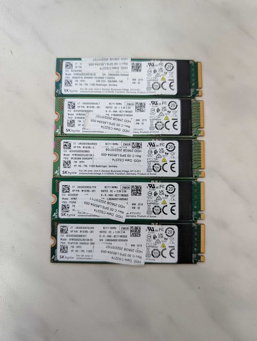 SSD 256GB M.2 NVMe PCi3 2280 Samsung SKhynix
