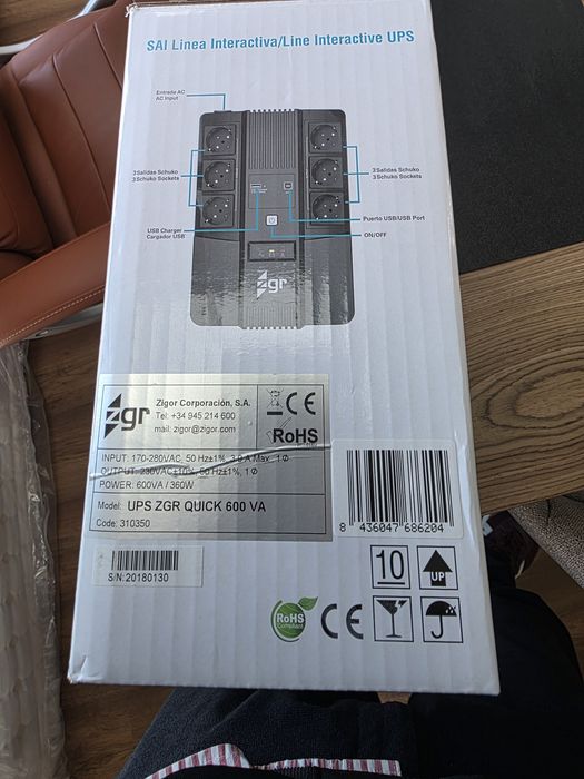Ups Zgr quick 600 va
UPS LINE-INTERACTIVE