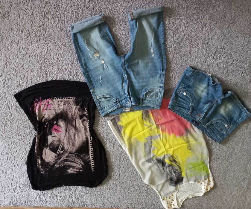 MEGA Paka 6 szt !! Zestaw ubrań ZARA L / 40 konkrety sukienki