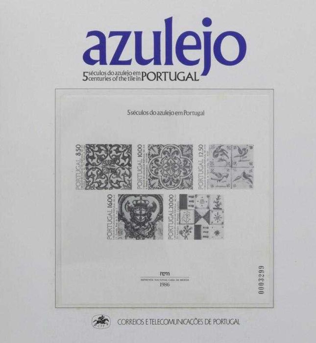Livro CTT completo : "5 Séculos do Azulejo" (5 Centuries of Tile) NOVO