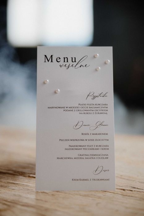menu weselne z perełkami