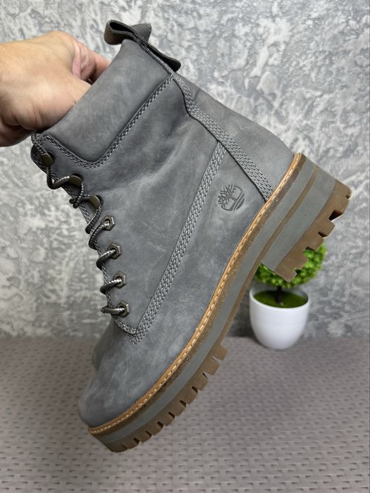 Timberland ботинки сапожки 40 размер кожаные серые