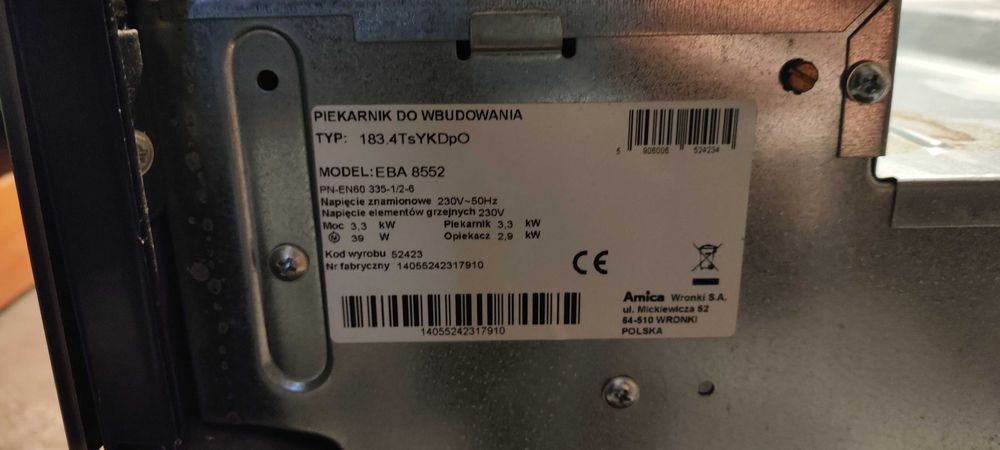 Piekarnik Amica EBA 8552