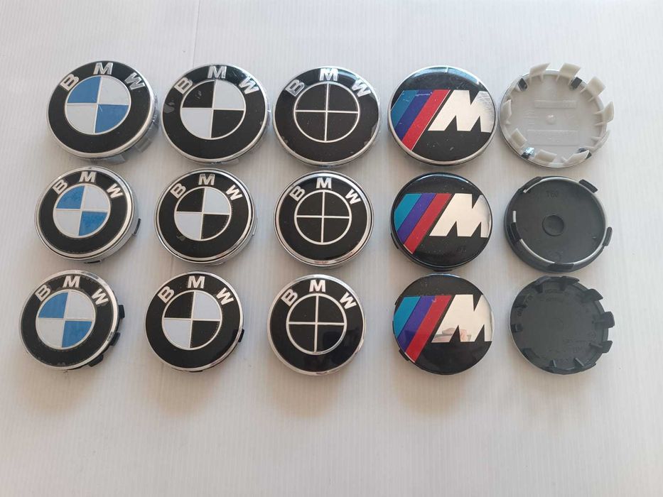 Centros/tampas de jante completos BMW com 56, 60, 65 e 68 mm