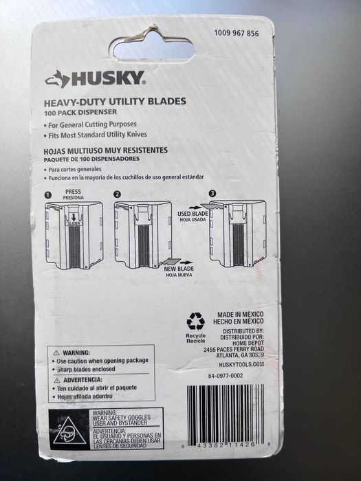 Леза трапеція Husky (100 шт) і адаптори перехідники Dewalt