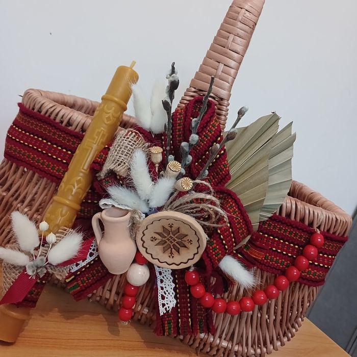 Пасхальний кошик. Великодній кошик. Етнодекор. Голендер