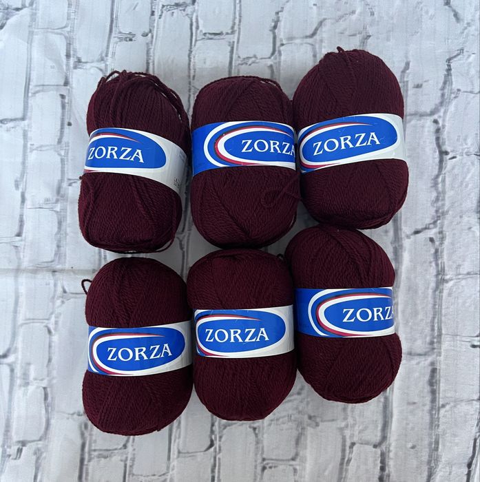 Włóczka w kolorze śliwki - 6 szt. ZORZA