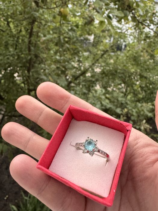 Срібне кольцо з + камінь топаз 925 Silver