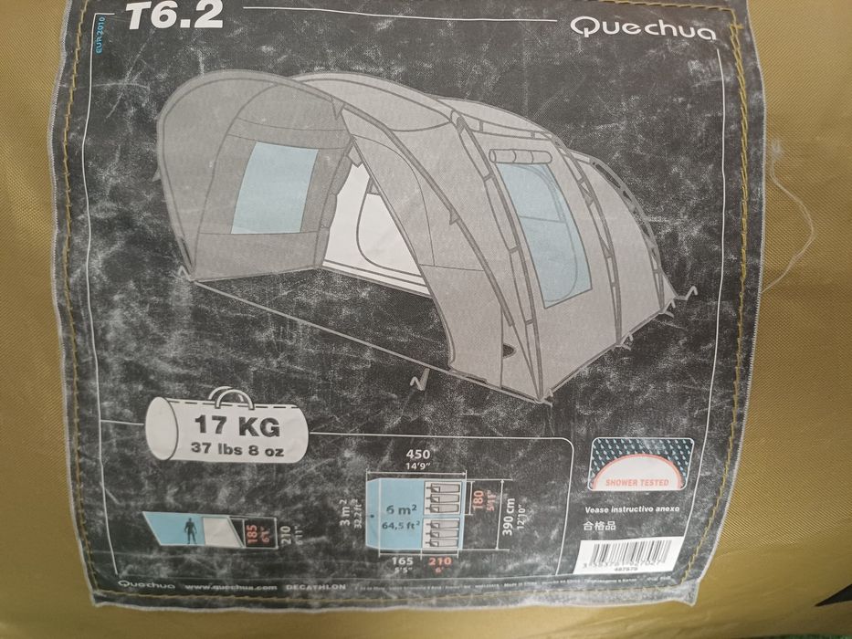 Tenda campismo Quechua T6.2  ( 2 quartos)