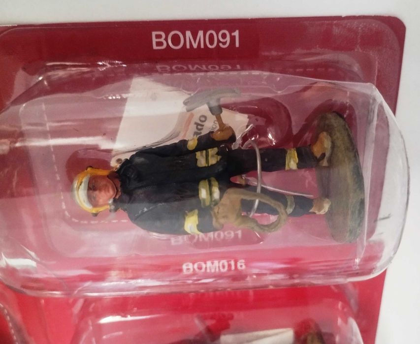 Figuras Bombeiros em chumbo, bonecos escala 1:32