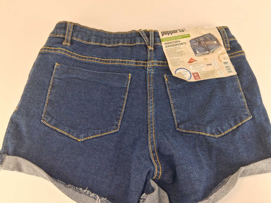 A113 Jeansowe Szorty Dziewczęce Pepperst Rozmiar 158 Z Bawełną