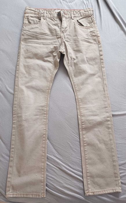 Nowe spodnie Okaidi, r 150, beżowe