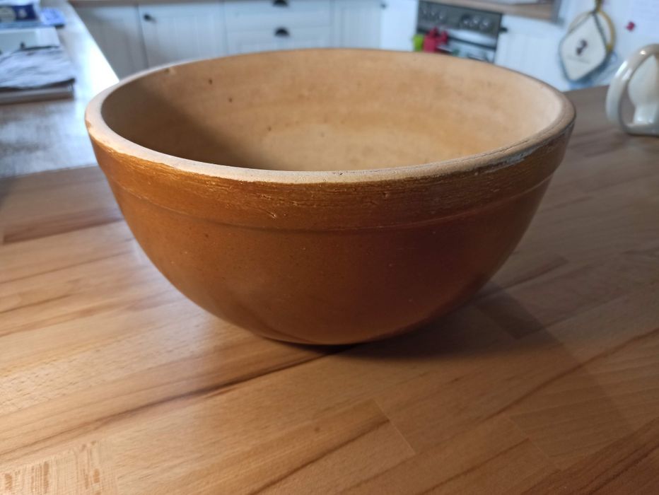 Stara misa kamionkowa do ugniatania ciasta średnica 29 cm