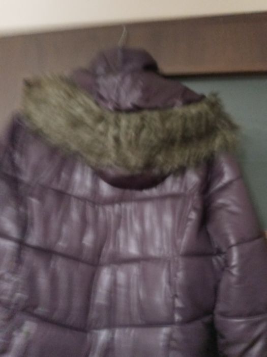 Kurtka pikowana Orsay M fiolet prosta kaptur