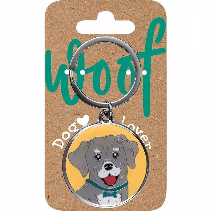 Brelok print (nadruk) metal Be Happy Brelok dla miłośnika psów