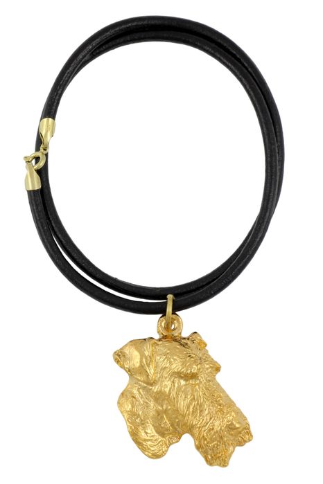 Airedale Terrier naszyjnik pozłocony Art-Dog