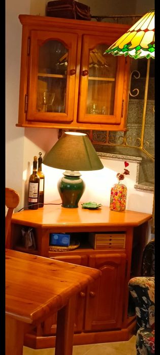 Regał rogowy,drewno  sosna, dwie części, pomoc w transporcie