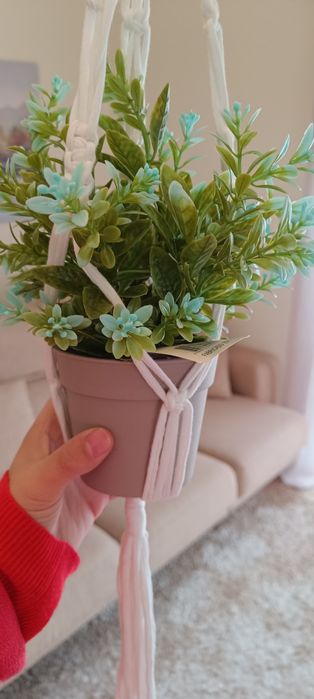 Suporte para vasos macramé