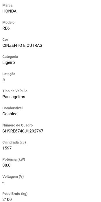 Honda CR-V 1.6 i-DTEC, nacional, 135mil quilómetros.