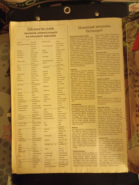 Burda nr. 3 rok 2001, wykroje kompletne
