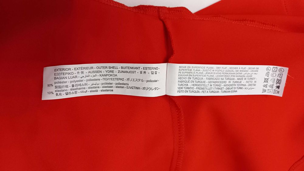 ZARA р. S 44 46 шорты - юбка стрейч красная с бантом