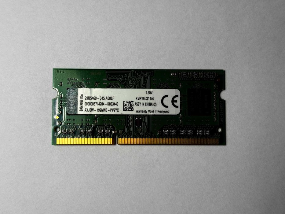 Pamięć RAM Kingston KVR16LS11/4 4 GB DDR3L SODIMM