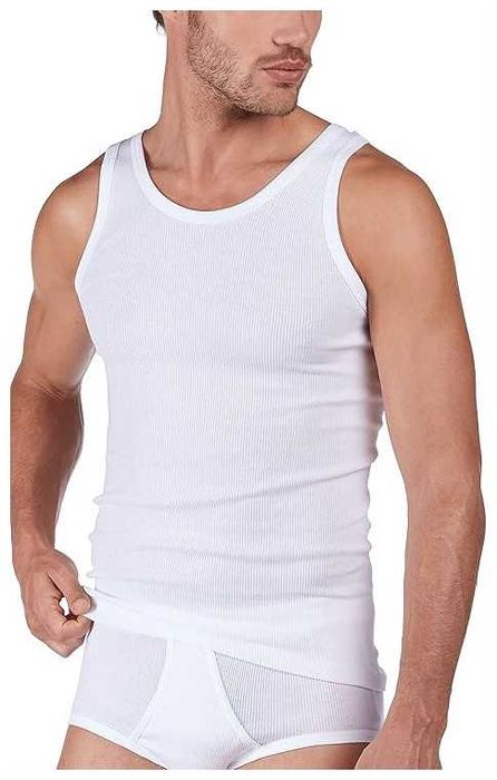 Męski Podkoszulek HUBER De Luxe Achselshirt Bawełniany Biały 3XL