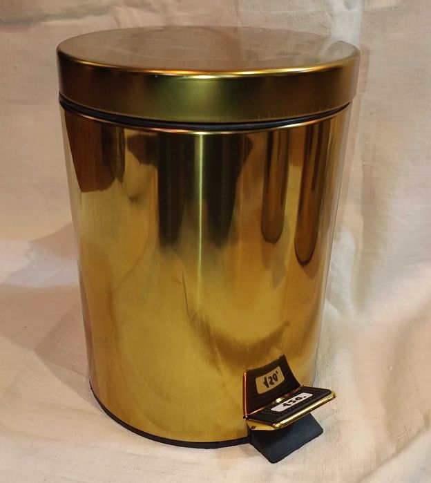 Baldes Lixo Metal Dourado