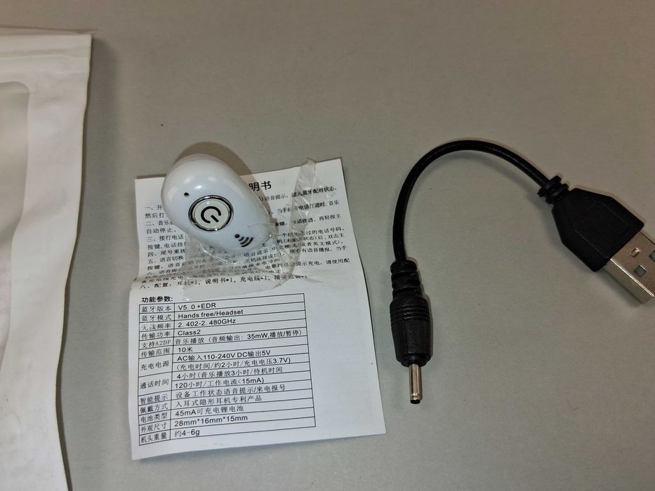 N244 Mini Słuchawka S550 Bluetooth V5.0 Bezprzewodowa Douszna Mikro