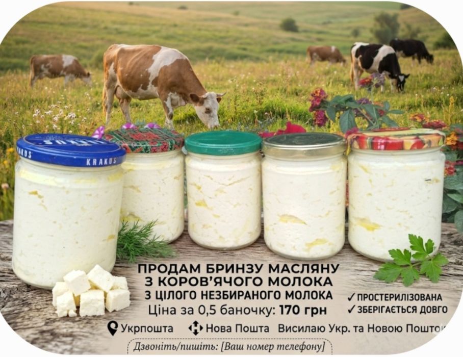 Продам бринзу з коров'ячого молока