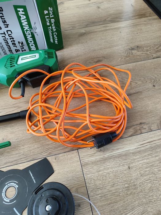 Podkaszarka elektryczna Hawksmoor 1000wat, nóż tnący oraz żyłka 2w1