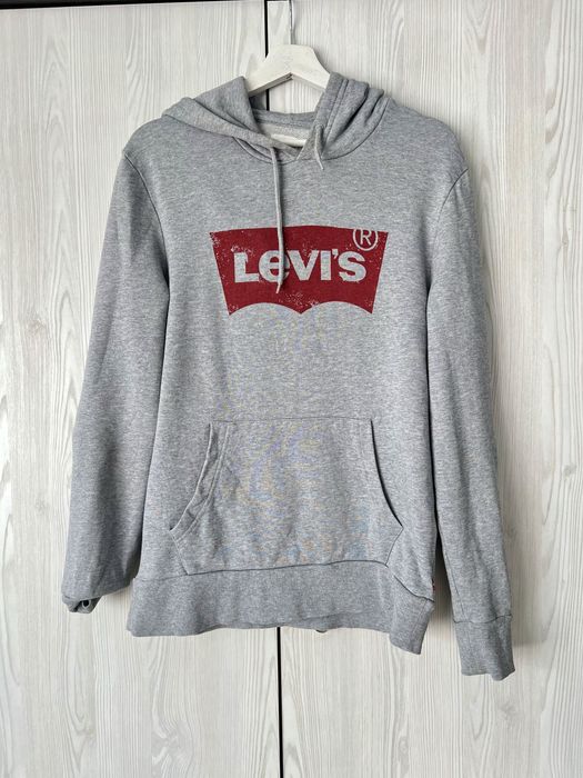 Szara bluza kangurka z kapturem Levi’s S
